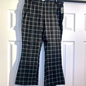 Windowpane pull on dress pants